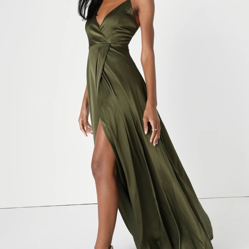 Lulus Olive Green Bridesmaid Dress or Formal Dress